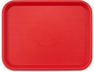 lot 2826 image: Carlisle FoodService Products Cafe Standard Cafeteria  Fast Food Tray, 10 x 14, Red - Retail $6