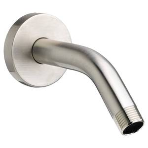 lot 2842 image: American Standard 1660241.295 5 In. Wall Mount Modern Showerhead Arm, Brushed Nickel (has small scratches seems pre-owned) - Retail $23