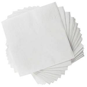 lot 2843 image: 1 Ply White CocktailBeverage Napkins- Package of 500ct (seems to be missing some) - Retail $13