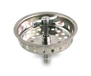 lot 2846 image: Highcraft 97633 Kitchen Sink Spin and Seal Basket Strainer Replacement for Standard Drains (3-12 Inch) Chrome Plated Stainless Steel Body With Threaded Stopper - Retail $13