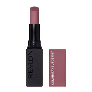 lot 2857 image: Revlon Lipstick, ColorStay Suede Ink, Built-in Primer, Infused with Vitamin E, Waterproof, Smudge-proof, Matte Color, 012 Power Trip, 0.09 oz (appears pre-owned) - Retail $9