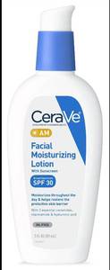 lot 2862 image: CeraVe AM Facial Moisturizing Lotion SPF 30 3 Oz  - Retail $13
