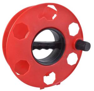 lot 2873 image: Woods Heavy Duty Cord Storage Wheel - Holds Up to 150 Feet of 163 or 125 Feet of 143 Gauge Cord - Tangle-Free Design for Extension Cords, Rope, or Hose - - Black - Retail $12
