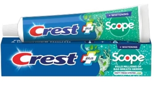lot 2876 image: Crest  Scope Complete Whitening Toothpaste 5.4 Oz&nbsp