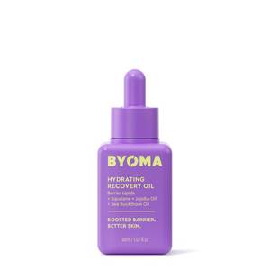 lot 2885 image: BYOMA Hydrating Recovery Oil - Luxury Face Oil with Squalane, Jojoba Oil & Seabuckthorn Oil - Instant Radiant and Glowy Skin - Barrier Repair Facial Oil - 1.01 fl. oz - Retail $17