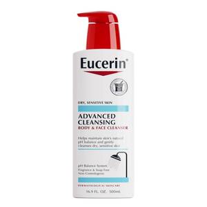 lot 3017 image: Eucerin Advanced Cleansing Body &amp Face Cleanser - Fragrance &amp Soap Free for Dry, Sensitive Skin - 16.9 fl. oz Bottle&nbsp