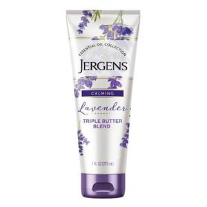 lot 3023 image: Jergens Lavender Body Butter Hand and Body Lotion, Moisturizer for Women, with Essential Oils for Indulgent Moisturization, 7 Oz&nbsp