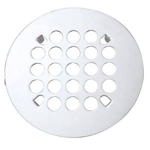 lot 3036 image: Westbrass D3191-50 4-14  Brass Snap-In Shower Drain Cover  Powder Coat White
