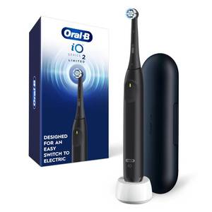lot 3052 image: Oral-B iO Simple Clean Rechargeable Electric Powered Toothbrush, Night Black with 1 Gentle Care Brush Head and 1 Black Travel Case - Automatic Pressure Sensor to Protect Gums - 3 Modes - 2 Min Timer - Retail $71