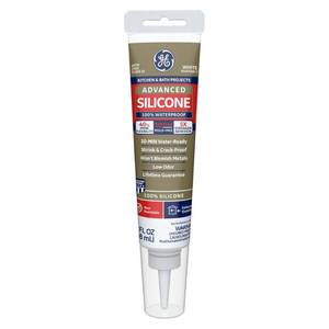 lot 3056 image: GE Advanced Silicone Kitchen & Bath Sealant  Pack of 1  White 2.8 fl oz Tube - Retail $67