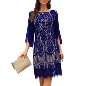 lot 3079 image: COOAN Wedding Guest Dresses for Women Womens Cocktail Dresses Formal Dresses for Women Lace Sequin Prom Dress, Medium  - Retail $60