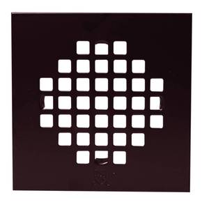 lot 3099 image: Westbrass D206-SQG-12 4-14 Square Shower Drain Cover, Oil Rubbed Bronze, 1-Pack&nbsp&nbsp