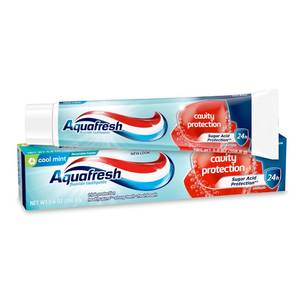 lot 3102 image: Aquafresh Cavity Protection Fluoride Toothpaste for Healthy Gums, Strong Teeth, and Fresh Breath, Cool Mint, 5.6 oz&nbsp&nbsp