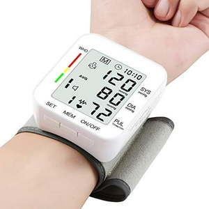 lot 3126 image: MMIZOO Blood Pressure Monitor Large LCD Display & Adjustable Wrist Cuff (5.31-7.68) Automatic 90  2 Reading Memory for Home Use (CK-102S) - Retail $41