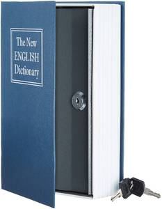 lot 3132 image: Amazon Basics Book Safe, Money Saving Box, Save for Money, Secret Hidden Metal Lock Box, Money Hiding, Key Lock, Large, Blue&nbsp
