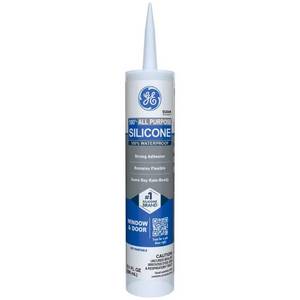 lot 3135 image: GE Silicone 1 All Purpose Sealant Window &amp Door  Pack of 1  Clear 10.1 fl oz Cartridge&nbsp