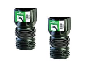 lot 3162 image: Flex-Drain ADP53102 Downspout Adaptor, Landscaping Drain Pipe Adapter 3 by 4 by 4-Inch 2 Pack&nbsp&nbsp