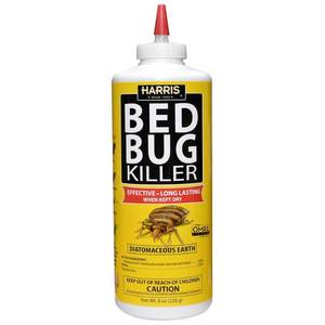 lot 3205 image: Harris HDE-8 Bed Bug Powder Diatomaceous Earth, 8oz, Yellow&nbsp