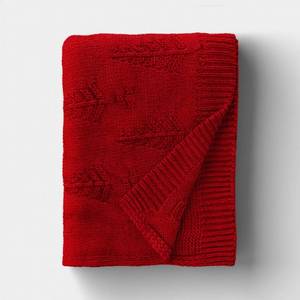 lot 3210 image: Tree Knit Throw Blanket Red - Threshold&nbsp