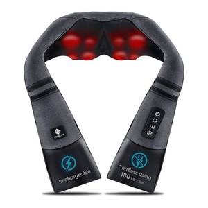 lot 3219 image: Etekcity FSA Eligible Cordless Neck Massager with Heat for Pain Relief Deep Tissue, FSA Wearables, Rechargeable Shiatsu Back Shoulder Massage Tool, Best Gift for Mother, Father, HSA Items - Retail $58
