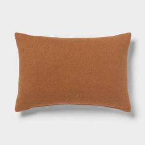 lot 3223 image: Oblong Boucle Color Blocked Decorative Throw Pillow Light Brown - Threshold&nbsp