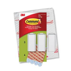 lot 3251 image: Command Large Canvas Hangers, 3 Canvas Hangers and 4 Command Strips, Damage-Free Hanging Sawtooth Frames, No Tools Wall Hooks for Home Decor, Holds up to 3 lb 18x24 Canvas&nbsp&nbsp