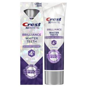 lot 3274 image: Crest 3D White Brilliance Pro Ultra White Teeth Whitening Toothpaste, 3.8 oz, Anticavity Fluoride Toothpaste, 4% Hydrogen Peroxide, Active Whitening Protection&nbsp&nbsp