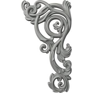 lot 3289 image: Ekena Millwork 15 38W x 8 38H x 1P Avery Onlay, Right (a few small chips in the paint) - Retail $33