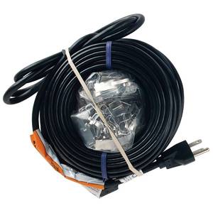 lot 4010 image: Frost King RC30 Electric Roof Cable Kits, 30ft x 120V x 5 Wattsft, 30 Feet, Black - Retail $49