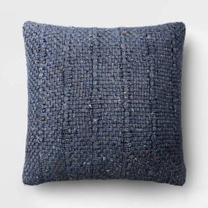 lot 4019 image: Square Marled Knit Pillow Gray Blue - Threshold&nbsp&nbsp