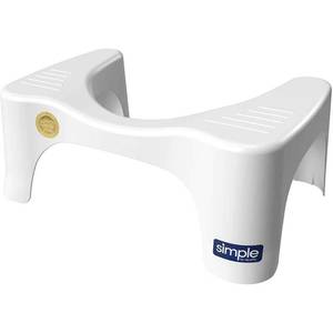 lot 4050 image: Squatty Potty Simple Non-Slip Bath Stool  White - Retail $38