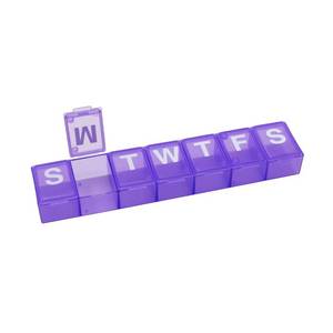 lot 4073 image: EZY DOSE Weekly (7-Day) Pill Organizer, Medicine Planner, Vitamin Storage Box, Convenient and Easy to Use, Medium Compartments, Case for Supplements and Fish Oils, Travel Friendly, Purple, BPA Free&nbsp