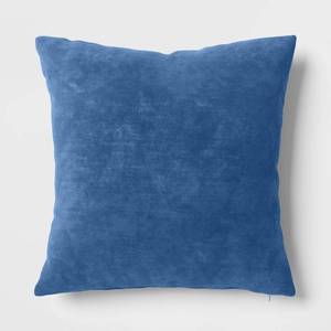 lot 4075 image: Washed Cotton Velvet Square Throw Pillow Blue - Threshold Indoor Use, Removable Cover, Hidden Zipper&nbsp