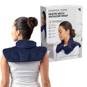 lot 4076 image: Sharper Image Heated Neck &amp Shoulder Wrap - Microwavable Warm &amp Cooling Plush Pad, Scented Aromatherapy (100% Natural Lavender &amp Herb Spa Blend), Pain Tension Headache Relief Therapy, Gift for Women&nbsp