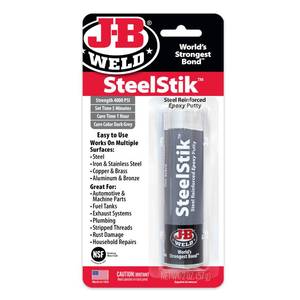 lot 4108 image: J-B Weld 8267 SteelStik Steel Reinforced Epoxy Putty Stick - 2 oz.&nbsp