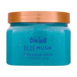 lot 4123 image: Tree Hut Blue Musk Shea Sugar Scrub, Exfoliating, Hydrating &amp Moisturizing Body Scrub with Shea Butter &amp Nourishing Essential Oils, Smooth &amp Soften Skin, 18 oz&nbsp