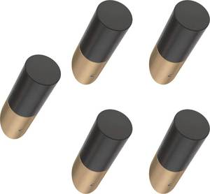 lot 4148 image: Franklin Brass Modern Slant (5-Pack) Single Wall Hooks 1-Prong CoatHat Black and Bronze Hooks for Hanging Wall Mount Hanger Clothes, Purse, Bag, Towel Organization Decorative Wall Hooks B41615-BCZ-B