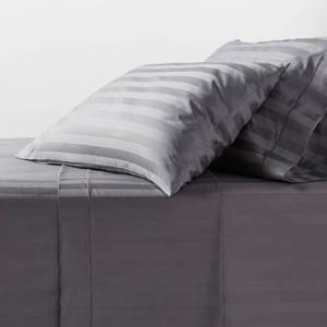 lot 4155 image: King 800 Thread Count Hotel Collection Sheet Set Damask Dark Gray Hem - Threshold - Retail $100