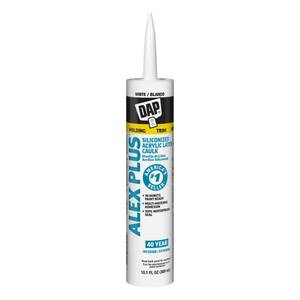 lot 4159 image: DAP Alex Plus Acrylic Latex Caulk, White, 10.1 Oz (7079818152)&nbsp