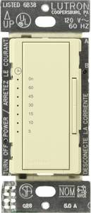 lot 4172 image: Lutron Maestro Countdown Timer Switch for Fans and Lights, Timer Switch for Lights, 3A150-Watt LED Bulbs, Single-PoleMulti-Location, MA-T51MN-AL, Almond - Retail $50