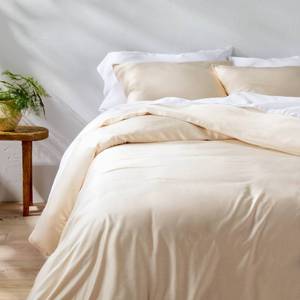 lot 4200 image: King Rayon from Bamboo Duvet Set Natural - Casaluna - Retail $139
