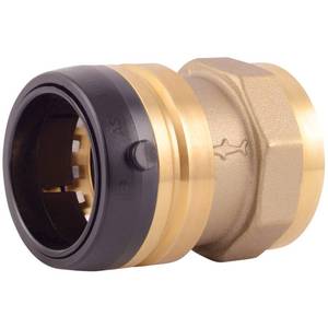 lot 4235 image: SharkBite 1-12 Inch FNPT Adapter, Push to Connect Brass Plumbing Fitting, PEX Pipe, Copper, CPVC, PE-RT, HDPE, UXL114140F - Retail $38