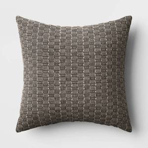 lot 4238 image: Oversized Textural Woven Square Throw Pillow BlackNeutral - Threshold Modern Cotton Decor for Indoor Comfort&nbsp&nbsp