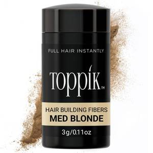 lot 4250 image: Toppik Hair Building Fibers, Medium Blonde, 3g Fill In Fine or Thinning Hair, Instantly Thicker, Fuller Looking, 9 Shades for Men & Women, Keratin Protein Formula