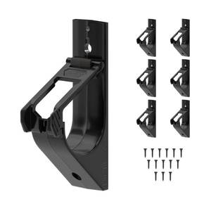 lot 4254 image: Klein Tools 450-510 2-Inch J-Hooks, Cable Management System with Lockable Latch for Extension Cords, Conduit, Fiber, Ethernet Cables, 6-Piece - Retail $25