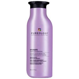 lot 4265 image: Pureology Hydrate Shampoo - For Dry or Color Treated Hair, Moisturizing Shampoo For Hydration & Softness, With Rose Extract & Green Tea, Vegan & Sulfate-Free, 9 Fl Oz - Retail $38