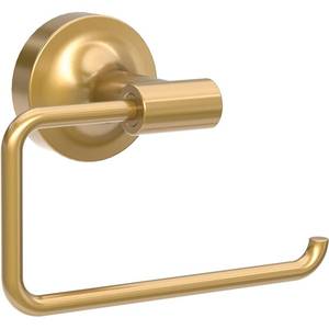 lot 4267 image: Franklin Brass Voisin (1-Pack) Toilet Paper Holder, Euro Single Post Tissue Roll Wall Mount TP Storage, Satin Gold Bathroom Decor, Accessories VOI50-BB&nbsp