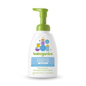 lot 4332 image: Babyganics Foaming Dish &amp Bottle Soap, Fragrance Free- 16fl oz&nbsp