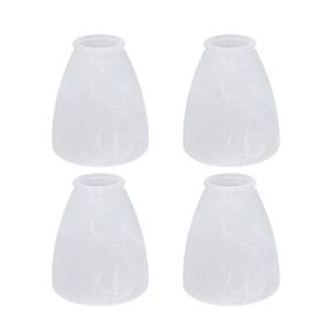 lot 4342 image: Aspen Creative 23062-4 Alabaster Transitional Style Replacement Glass Shade, 2-18 Fitter Size, 4-58 High x 4-18 Diameter, 4 Pack&nbsp&nbsp