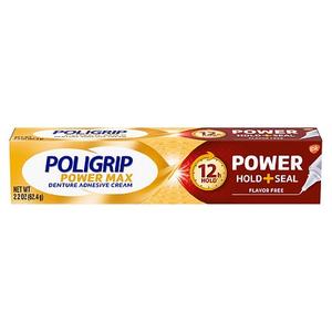 lot 4343 image: Poligrip Power Hold Plus Seal Denture Cream  Flavor Free - 2.2 oz&nbsp&nbsp